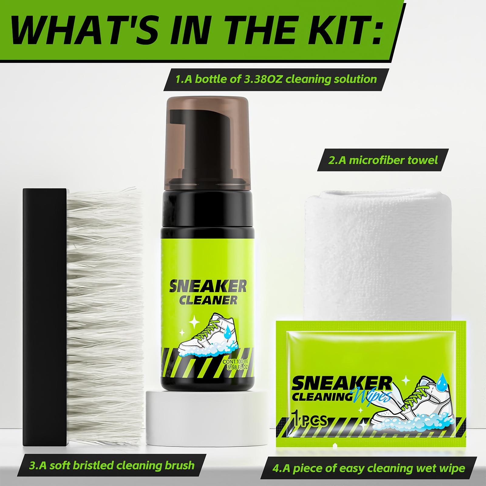Sneaker Care For Canvas Fabrics - Sneaker Cleaner 4 Stuks 100ml Schuim