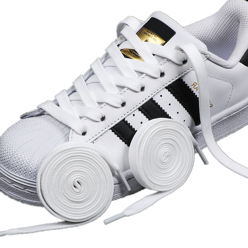 1 paar zwart witte veters plat - Adidas Shoes Superstar recensie en prijs
