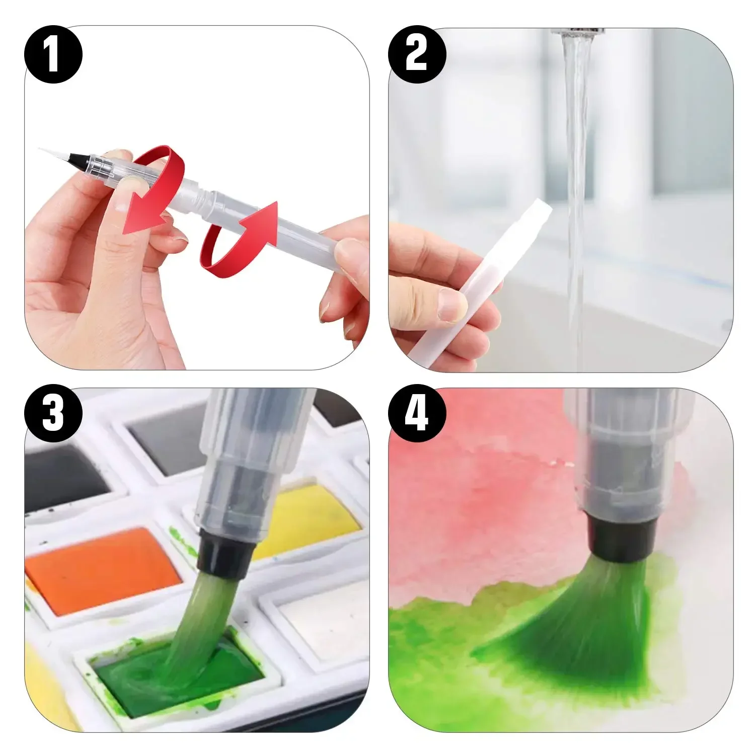 3/6-delige waterverfborstelpen - Midsole Marker Paint recensie en prijs