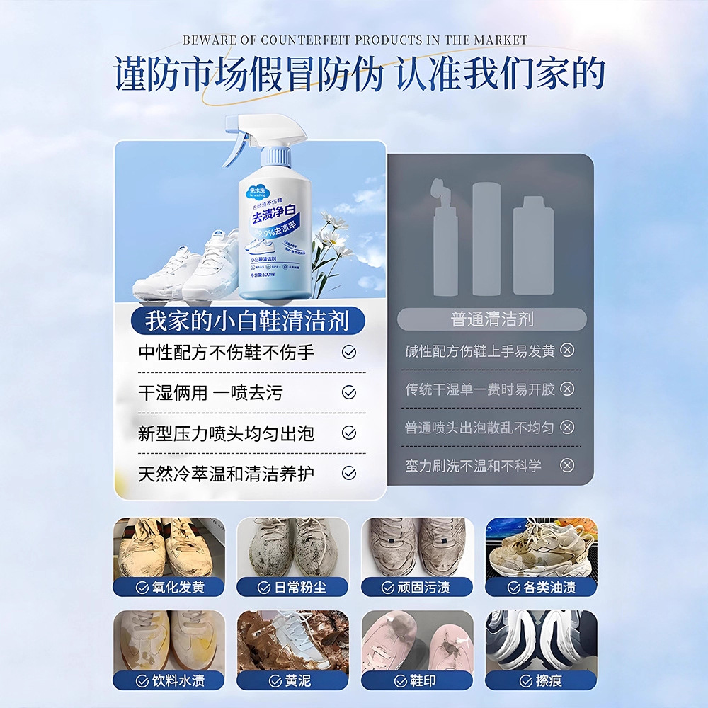 500ml witte schoenreiniger, ge - Sneaker Care Cleaner recensie en prijs